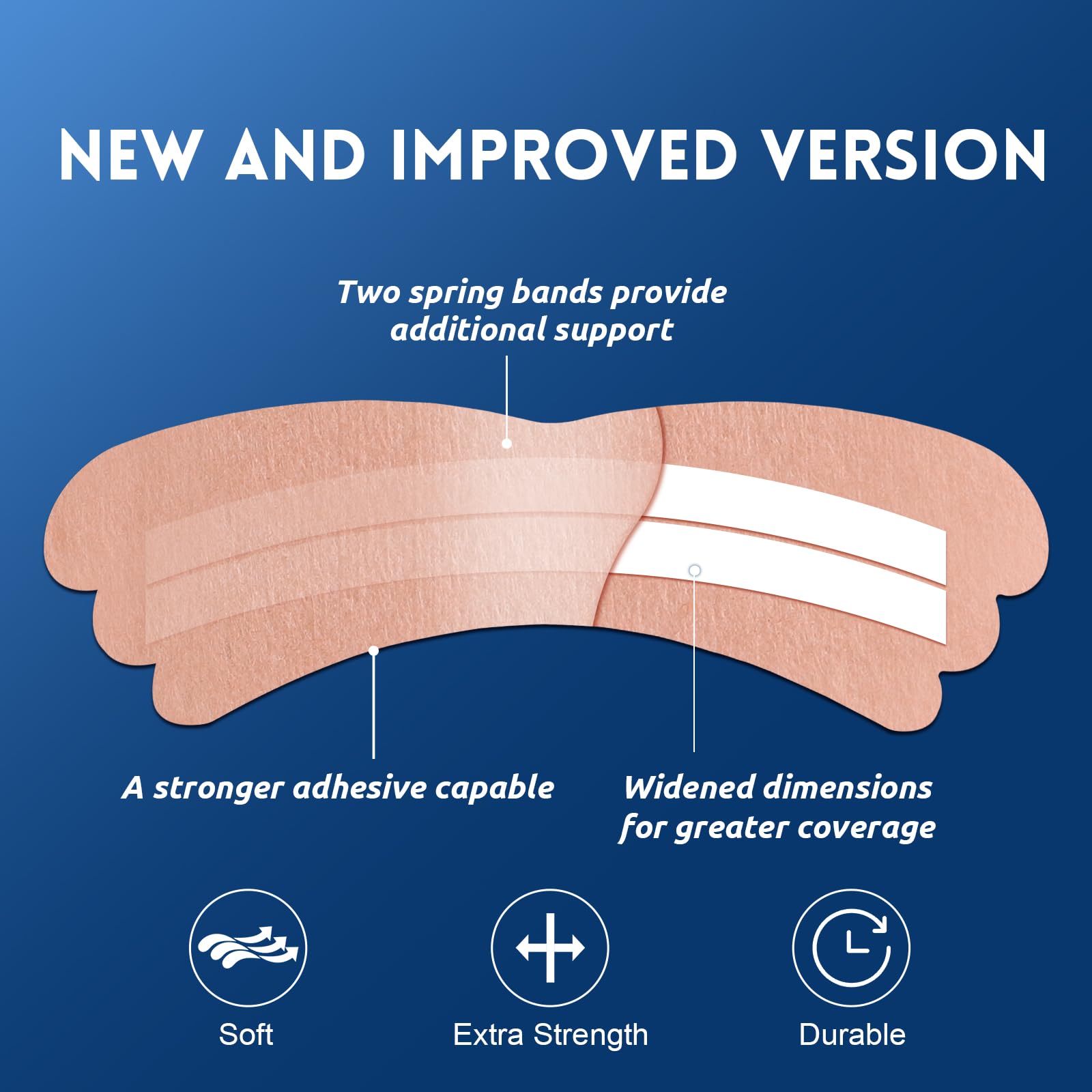 UPMOSTEK nasal strip applied on nose for better breathing during sleep.