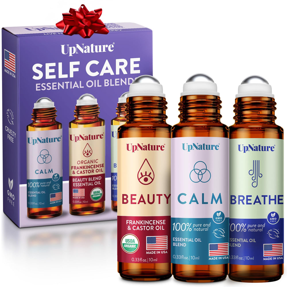 UpNature Breathe roll-on bottle for quick relief and refreshment on the go.