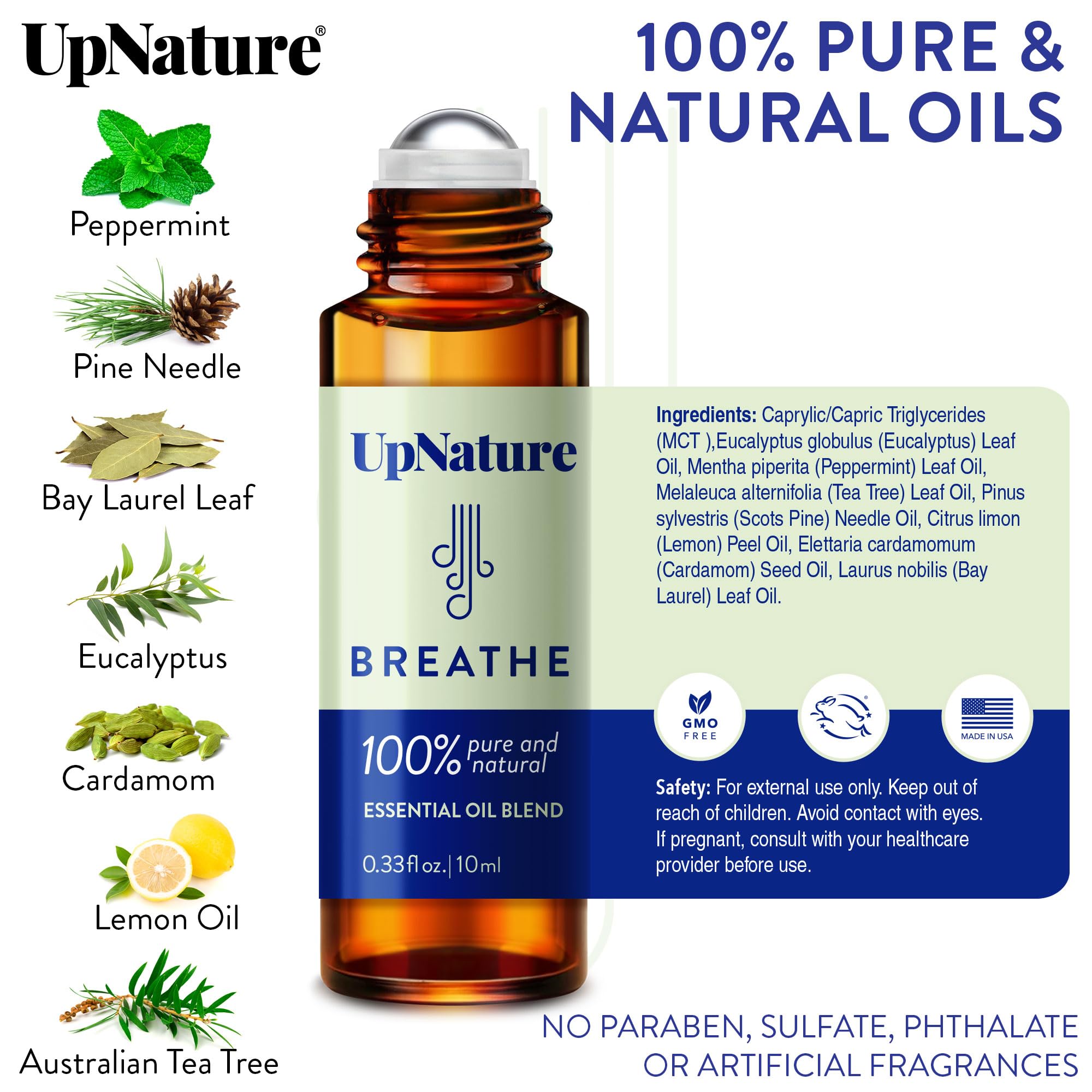 UpNature Breathe Roll-On eucalipto: apoyo para la respiración y sensación fresca durante el día