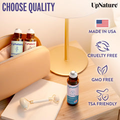 UpNature self-care gift box front view showcases ready-to-gift stocking stuffers.