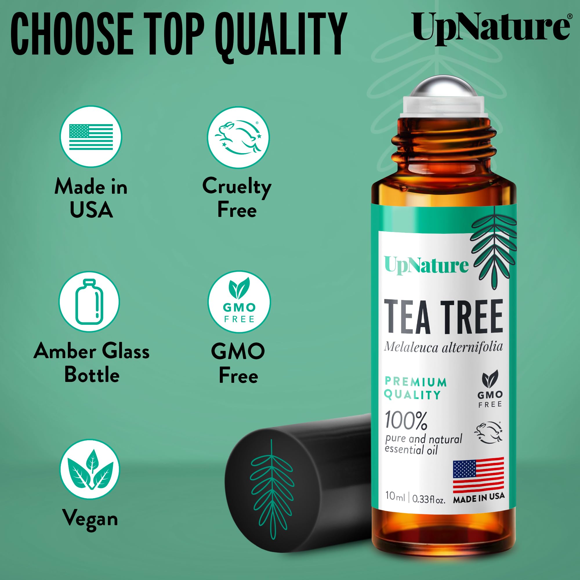 UpNature Tea Tree Roll-On usage scenarios show quick calming care during day