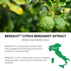 UpNourish Bergavit cápsulas, bergamot italiano para uso diario potencial