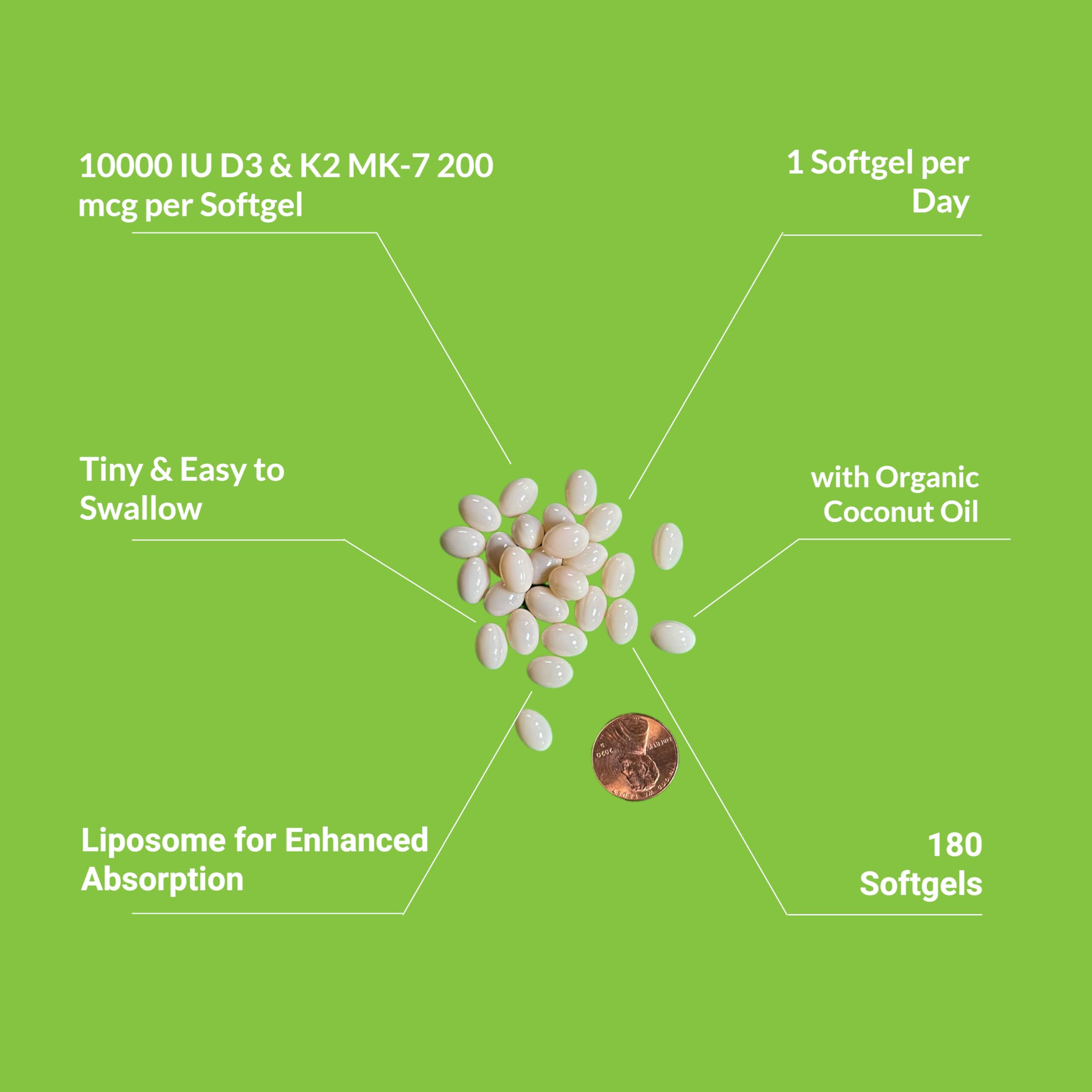 UpNourish liposomal D3 K2 label close-up highlighting D3 10000IU and MK-7 200mcg