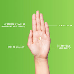 UpNourish liposomal D3 K2 MK-7 packaging front conveys trusted, gluten-free formula.