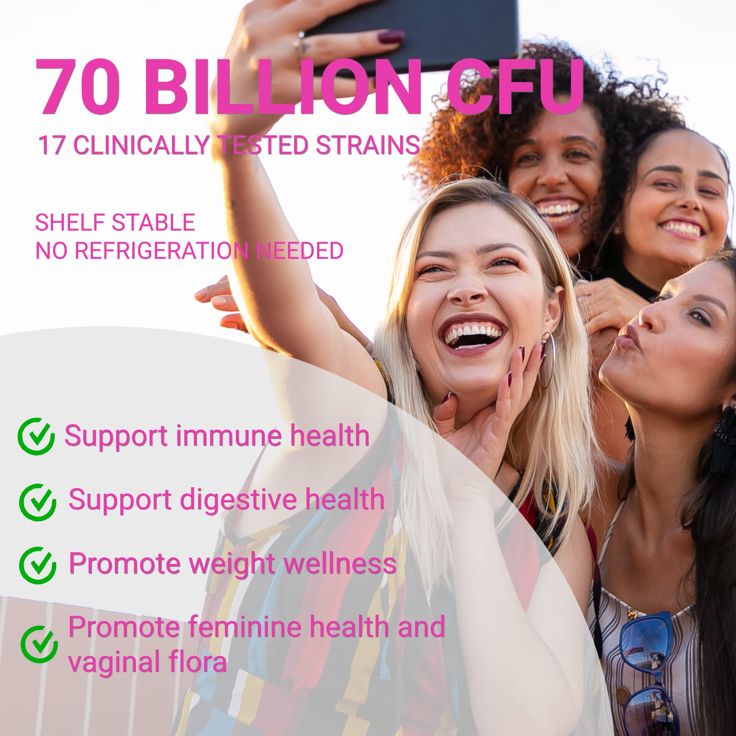 UpNourish Probiotics label close-up emphasizing collagen and prebiotic blend.