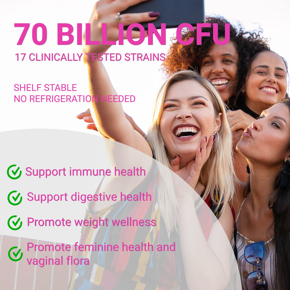 UpNourish Probiotics label close-up emphasizing collagen and prebiotic blend.