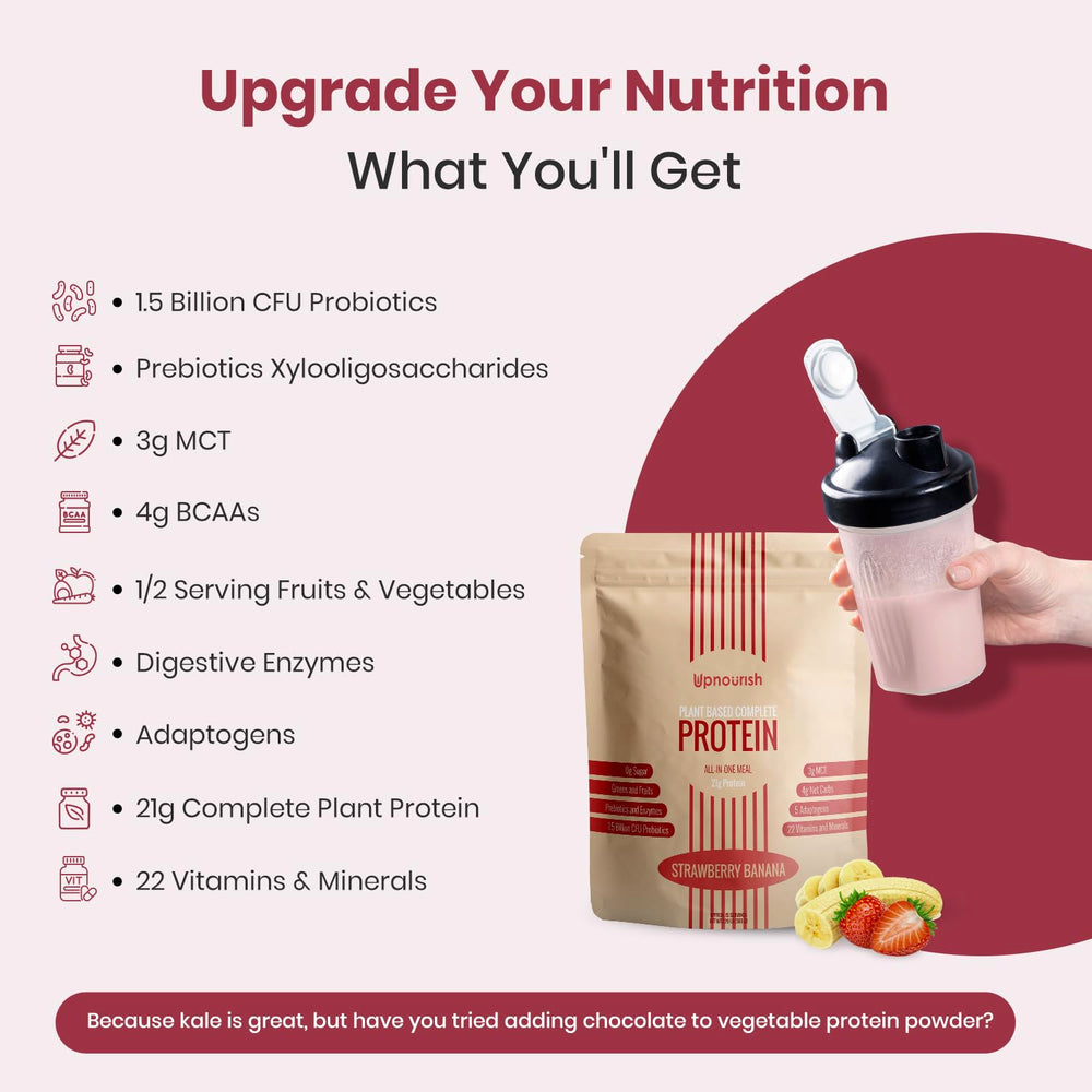 UpNourish packaging highlighting vegan, keto-friendly and dairy-free notes