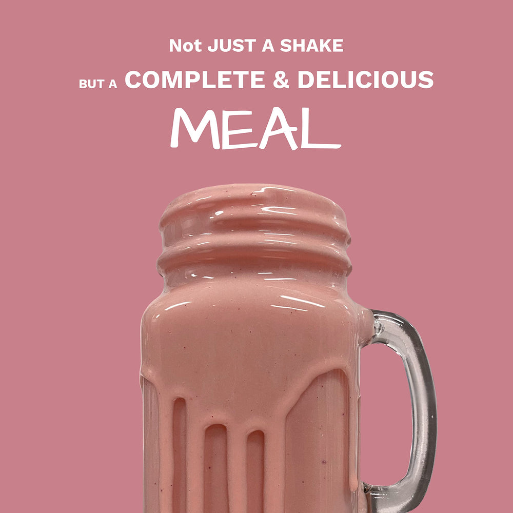 UpNourish scoop with powder beside ingredients for quick smoothies