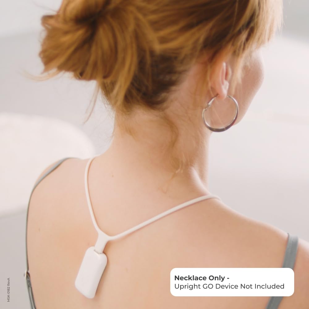 Upright GO necklace close-up with magnetic clasp for quick on/off