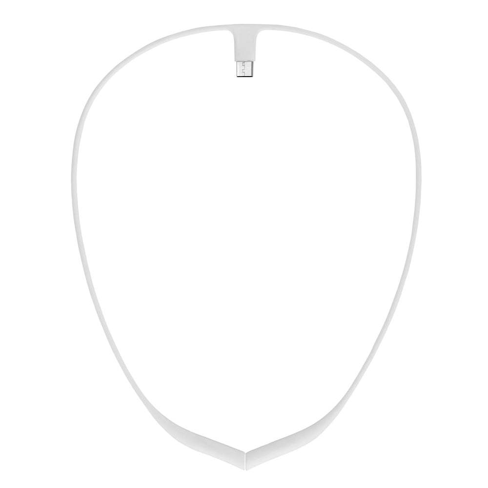 Upright GO necklace white sleek design for discreet everyday wear