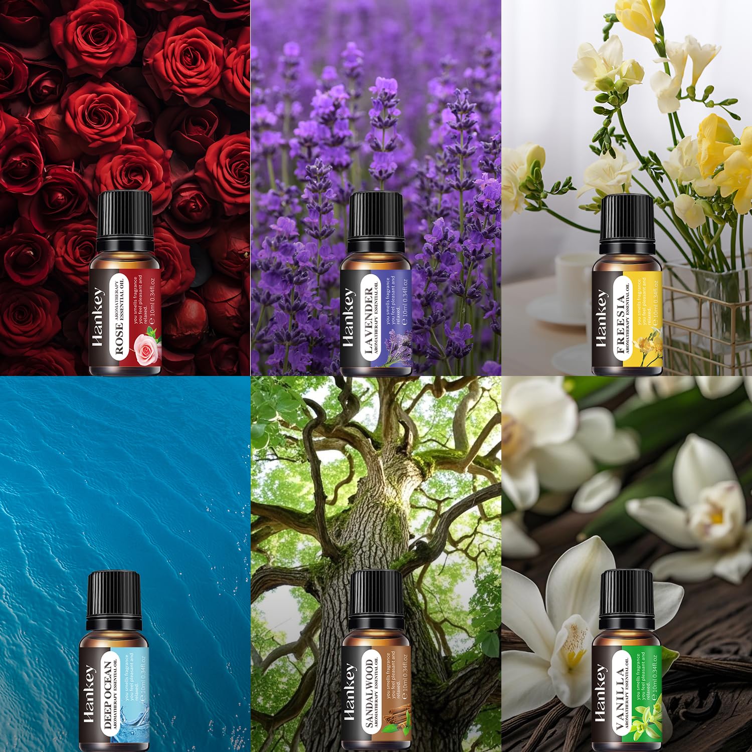 UPsyussa Freesia oil bottle uplifts mood with refreshing aroma
