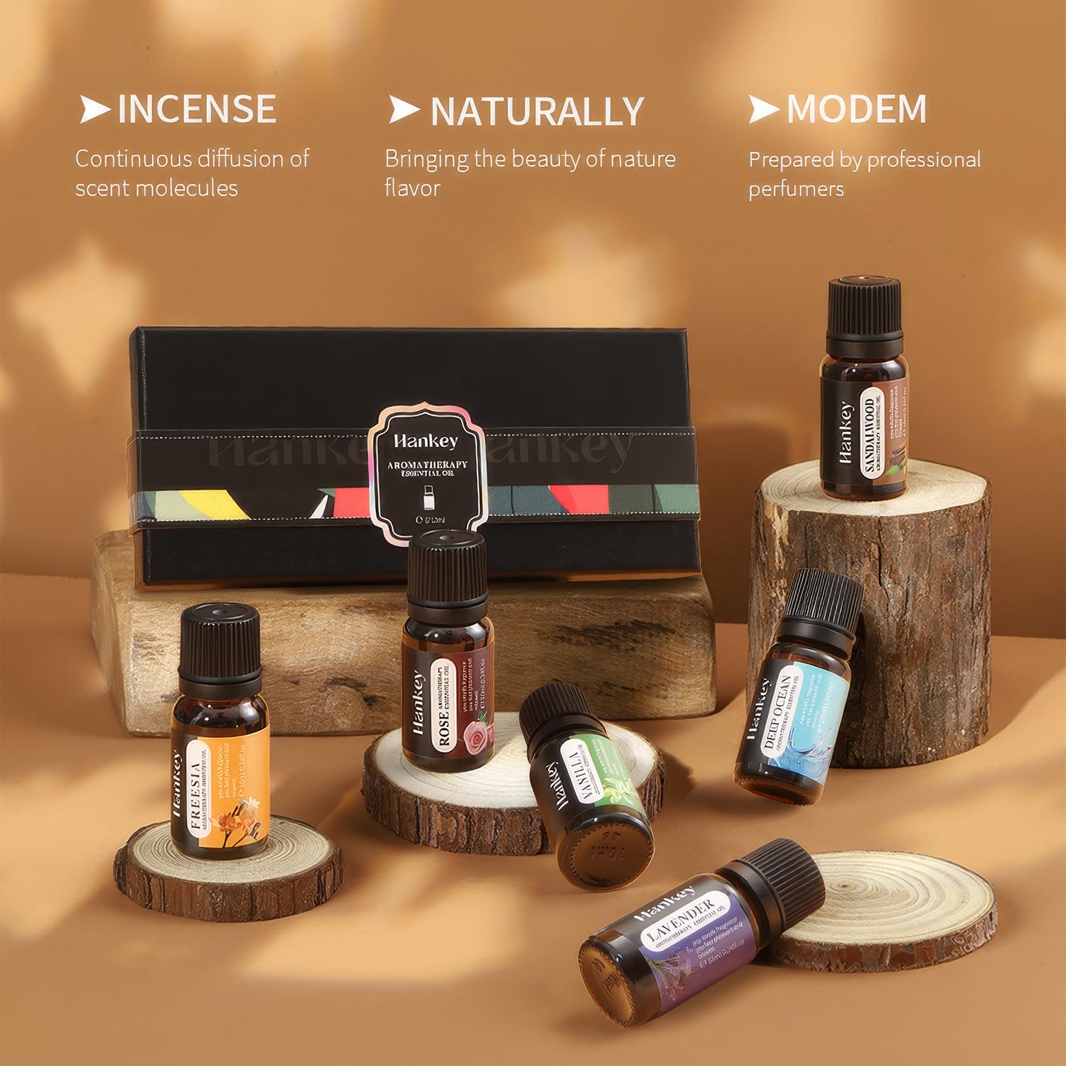 UPsyussa Gift packaging showcases a premium six-oil set