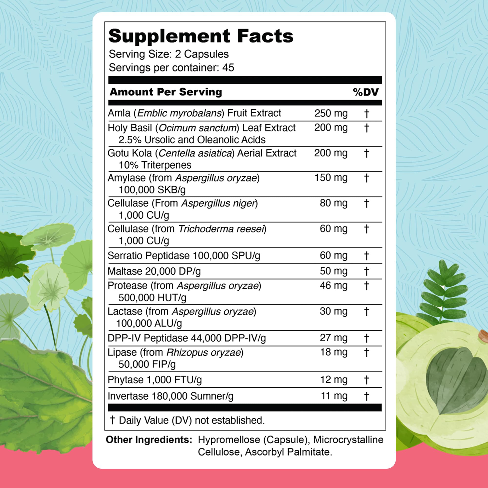 UpWellness Total Revive+ ingredients panel highlighting 13 components for enhanced digestion
