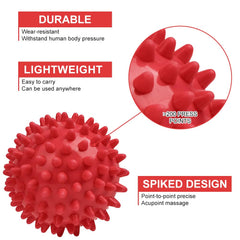 URAQT hard lacrosse ball red close-up emphasizes durability for deep tissue work