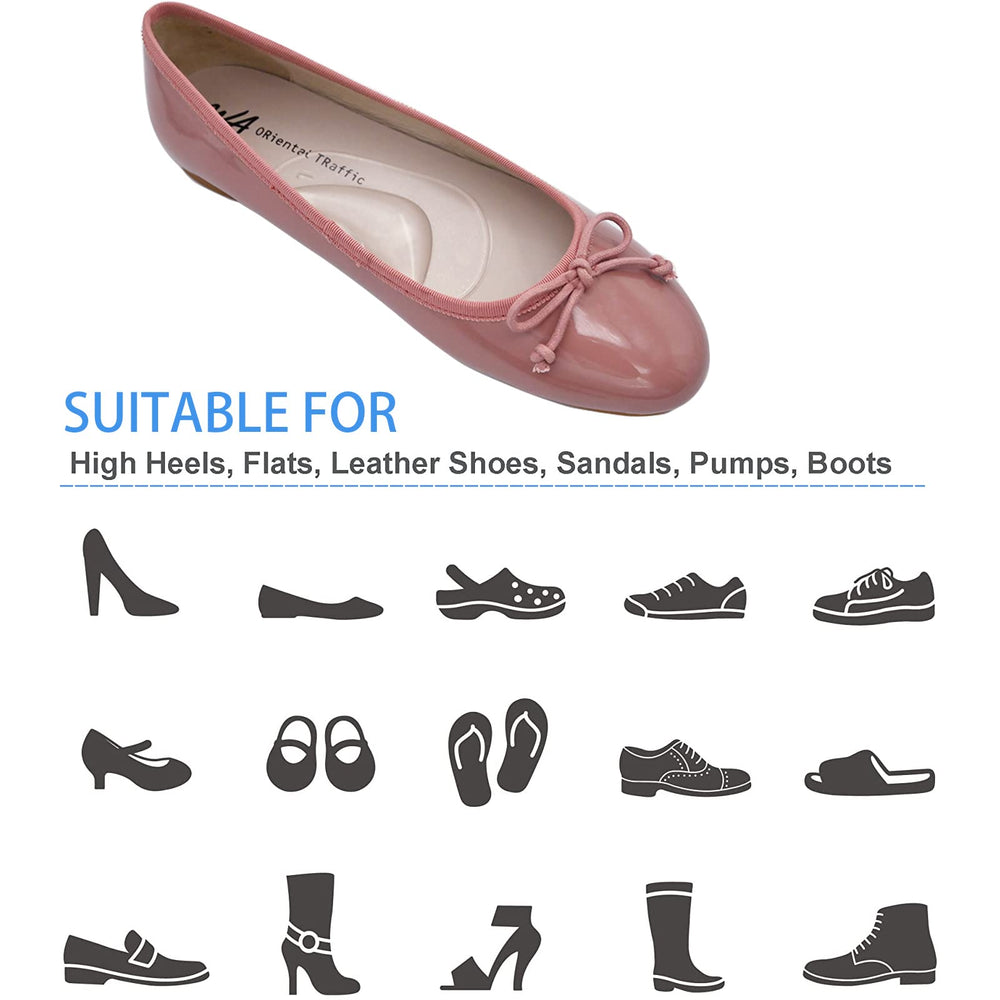 UrChoice arch inserts stay in place in most shoes for daily wear.