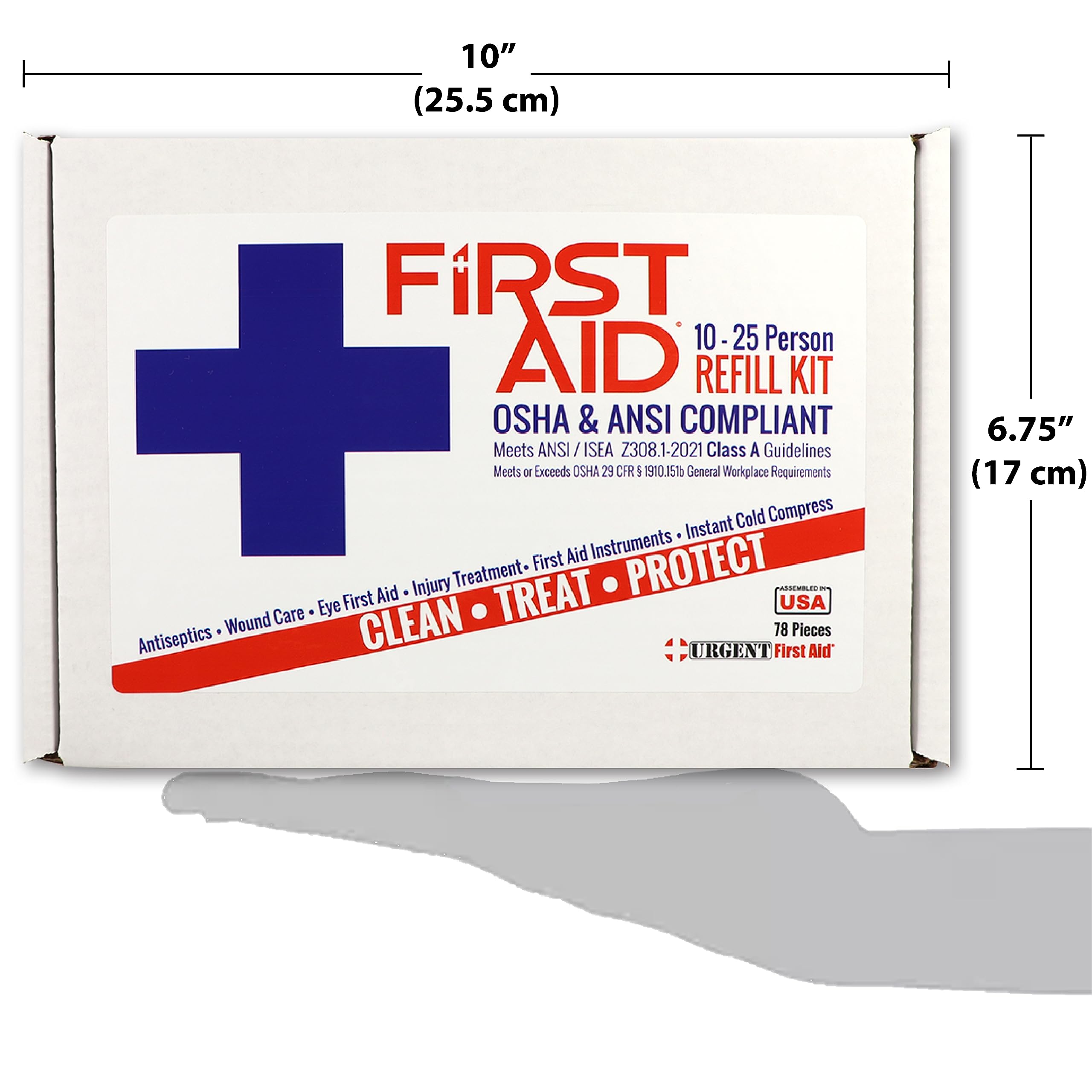 Urgent First Aid full contents detailed view to verify compliance and readiness