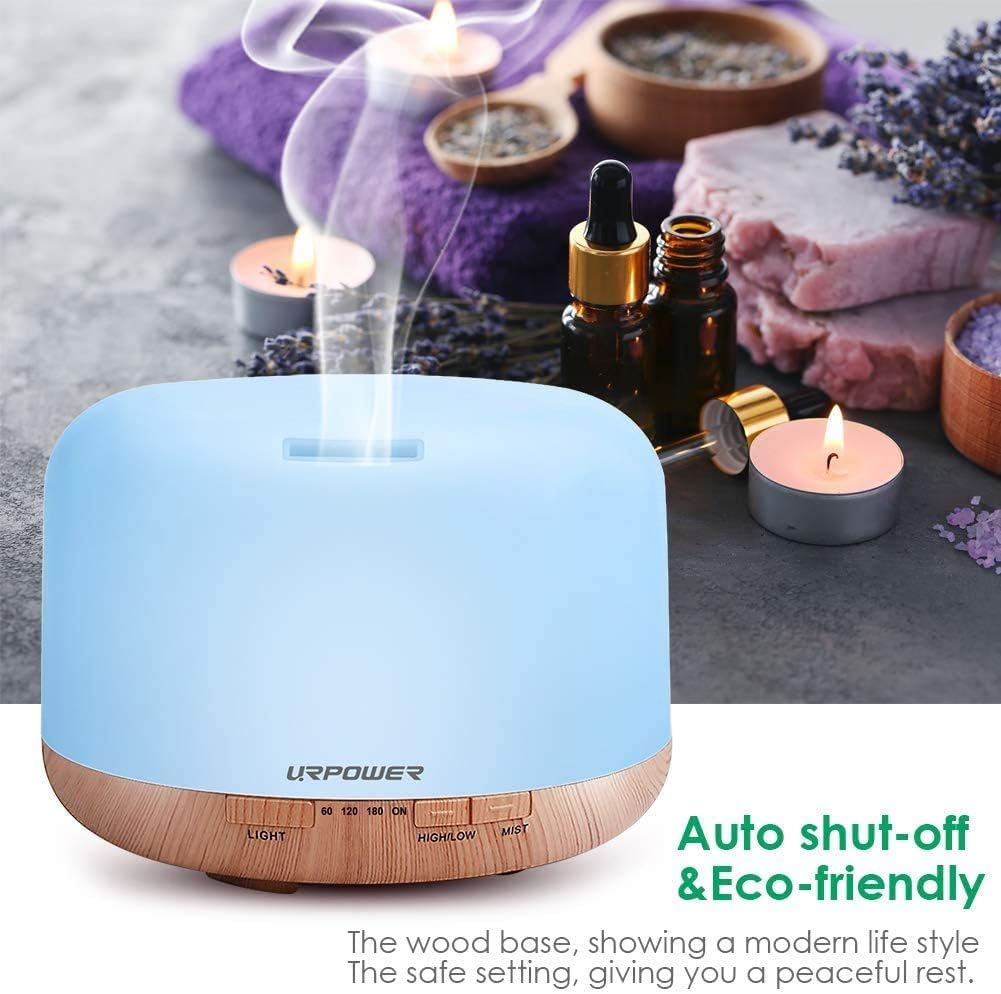 URPOWER 500ml diffuser auto shut-off for safety and peace of mind
