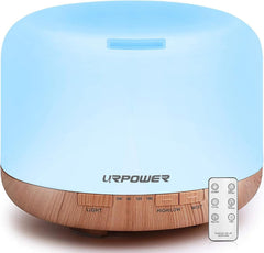 URPOWER 500ml aromatherapy diffuser front view enhances calm home atmosphere