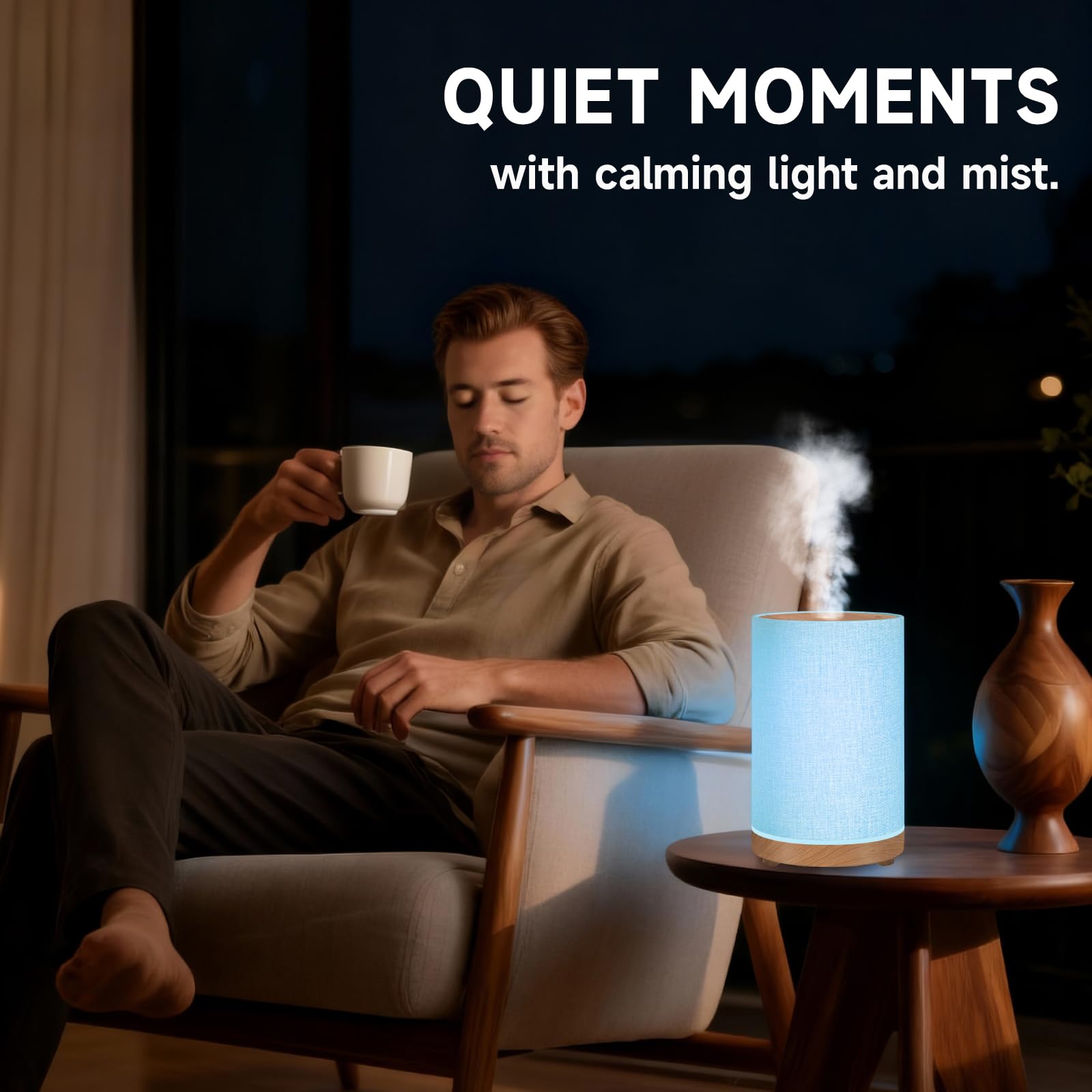 URPOWER 7-color night light provides ambient glow for evenings.
