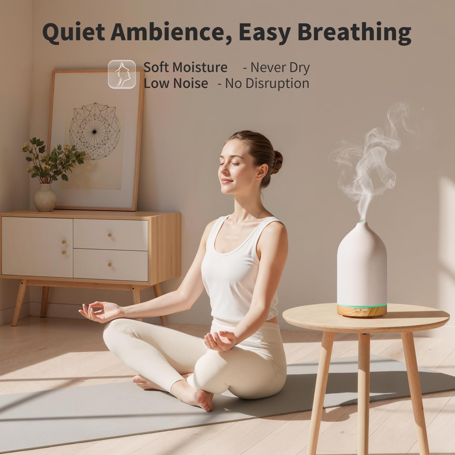 URPOWER diffuser fits home or office decor with a compact footprint