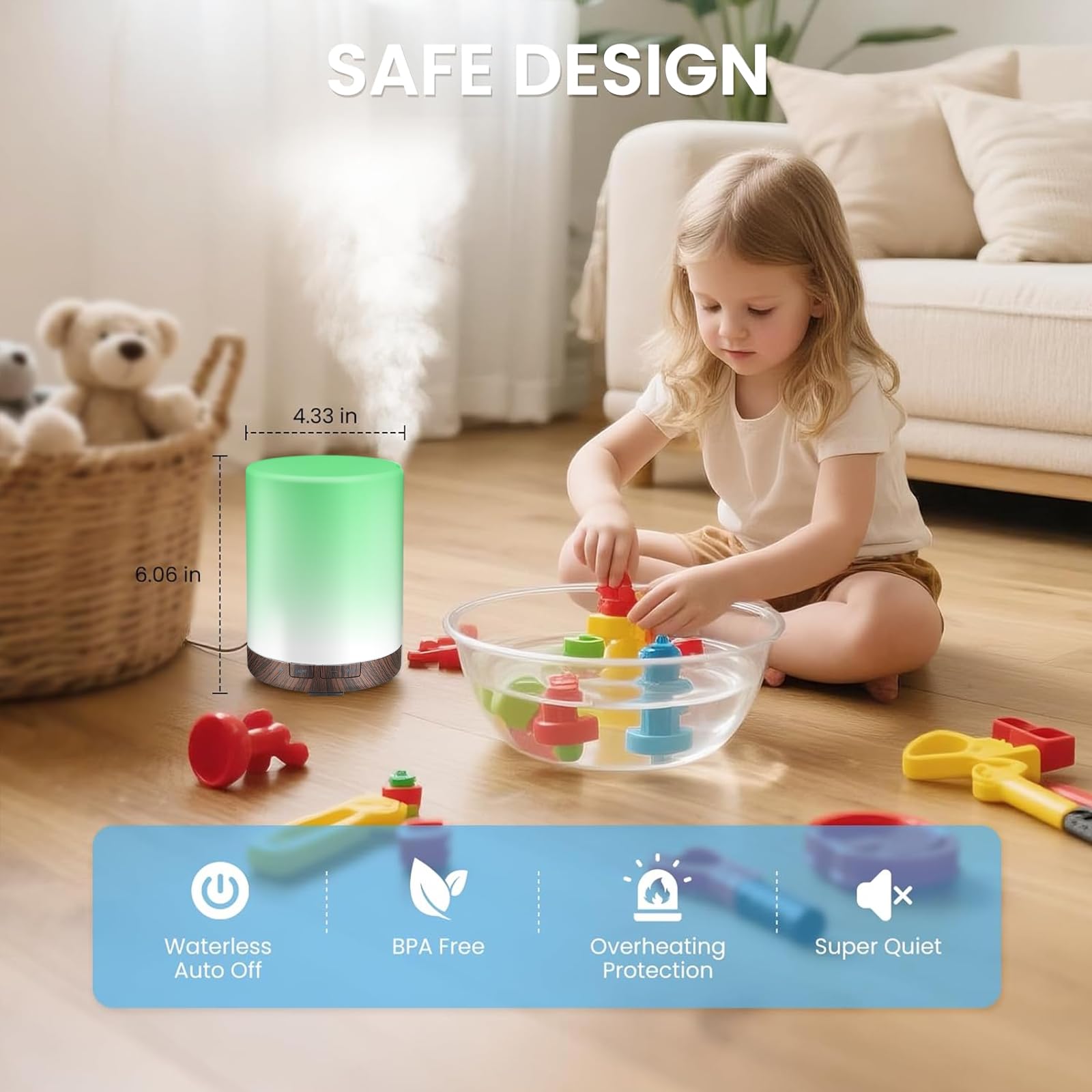 URPOWER diffuser acting as a humidifier in dry spaces