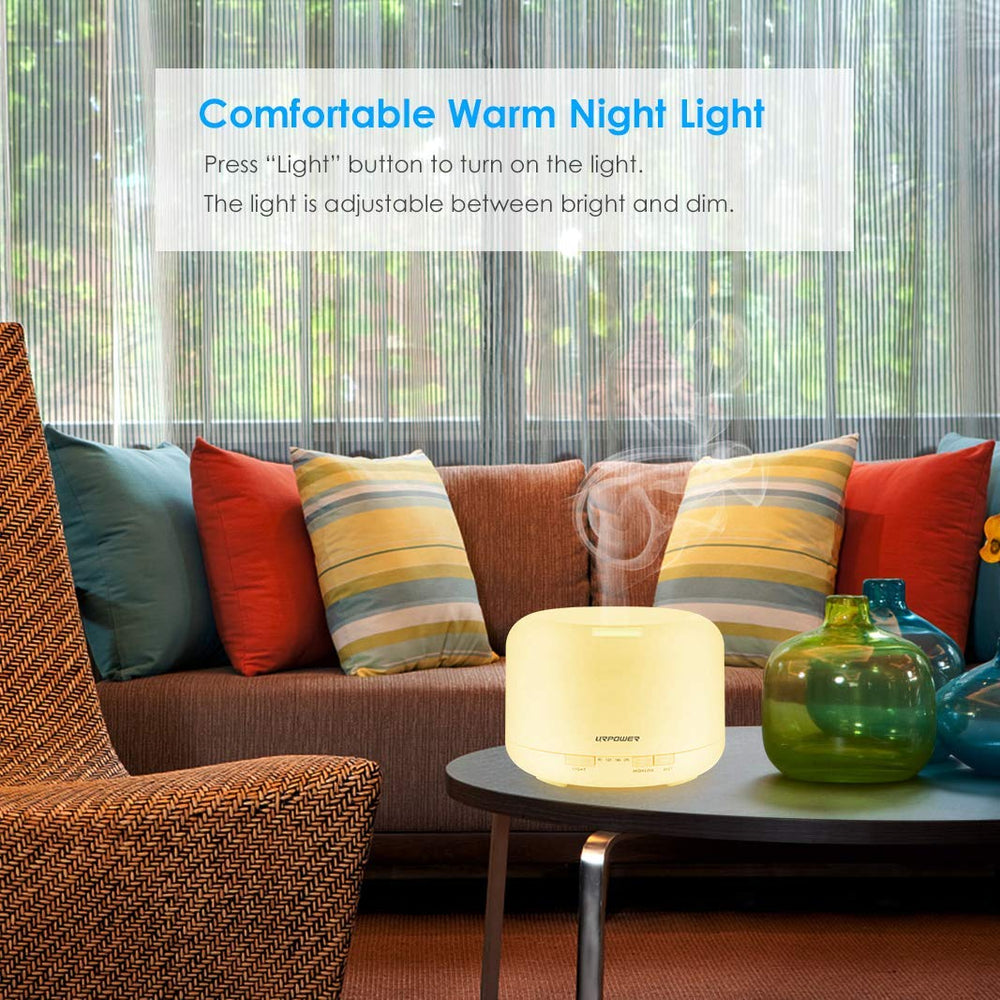 URPOWER 500ml capacity supports long-use sessions in living rooms and offices.