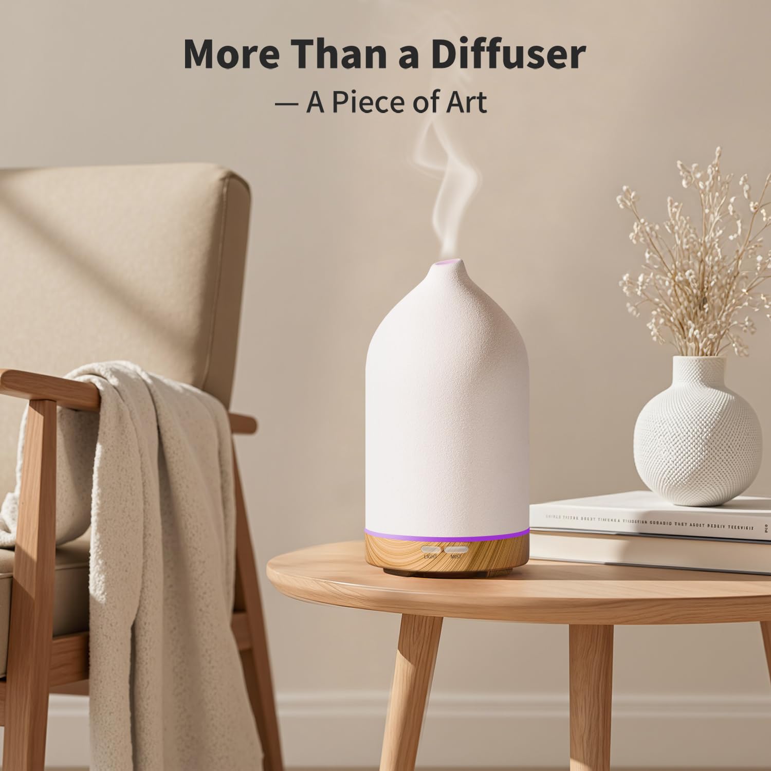 URPOWER diffuser intermittent mist provides gentle diffusion for longer sessions