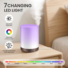 URPOWER diffuser showing seven LED colors to set mood lighting
