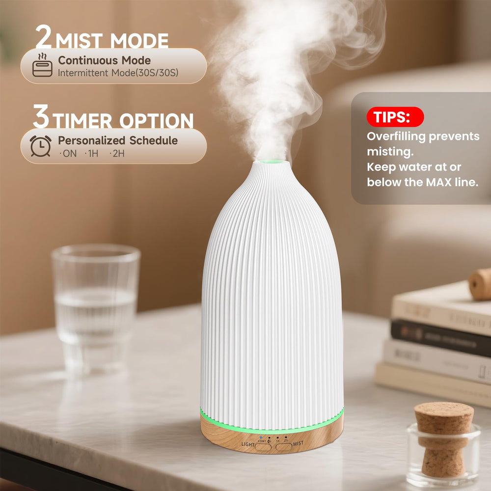 URPOWER diffuser with ceramic-like design enhances decor while spreading fragrance