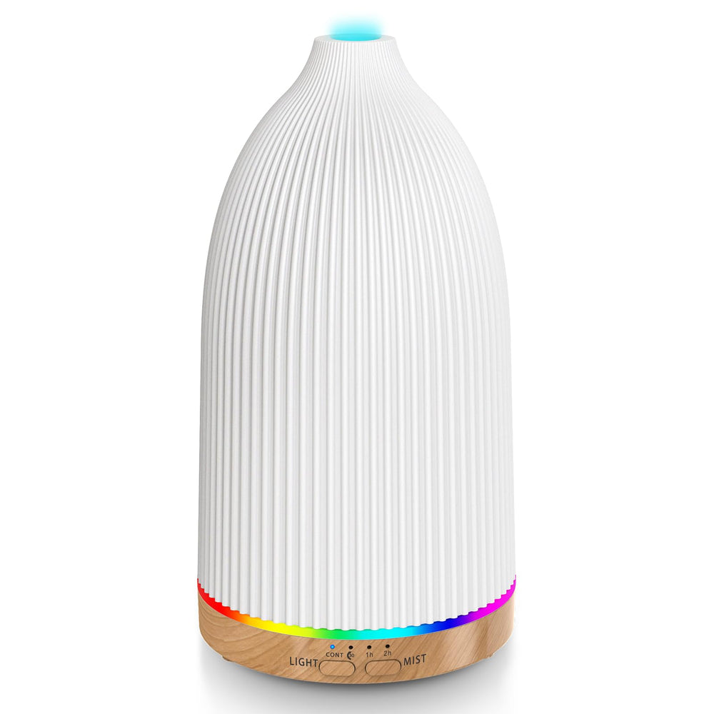 URPOWER essential oil diffuser with wood grain base creates a calming ambiance