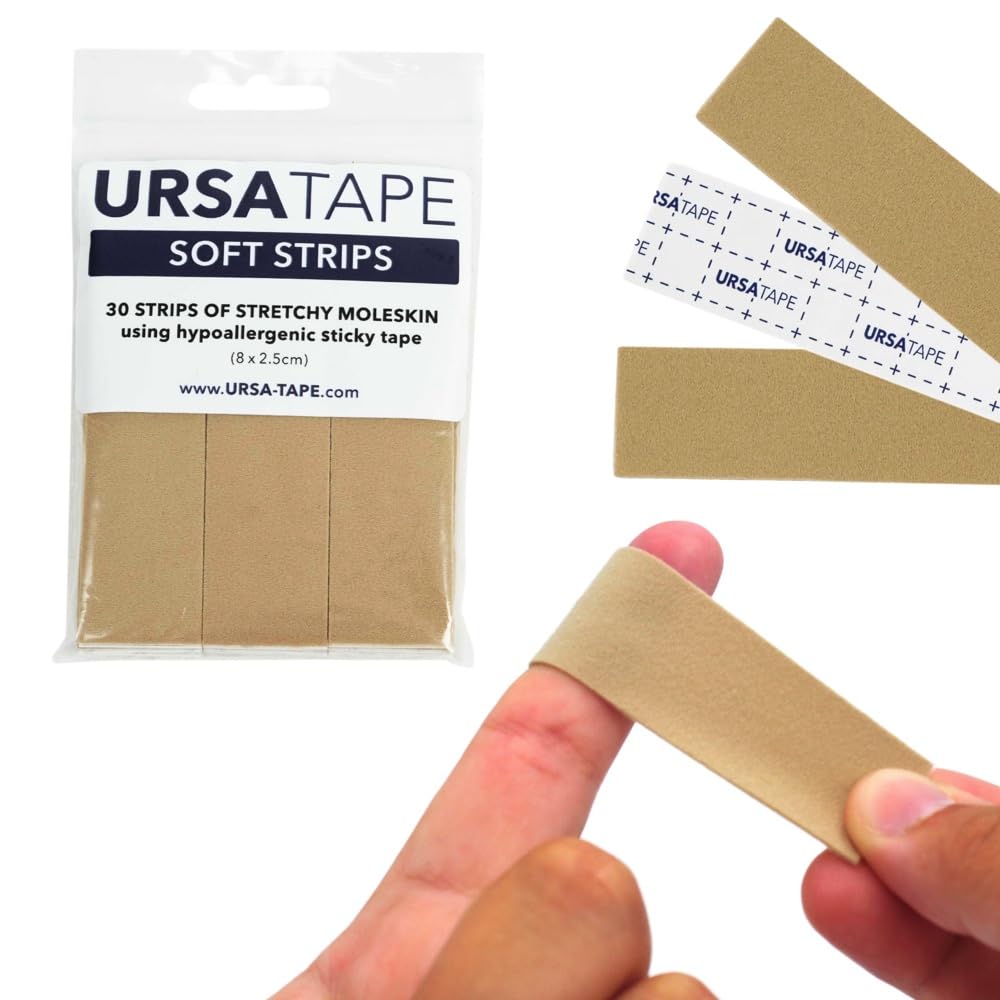 URSA Moleskin Fabric Tape 30 strips in packaging for blister prevention