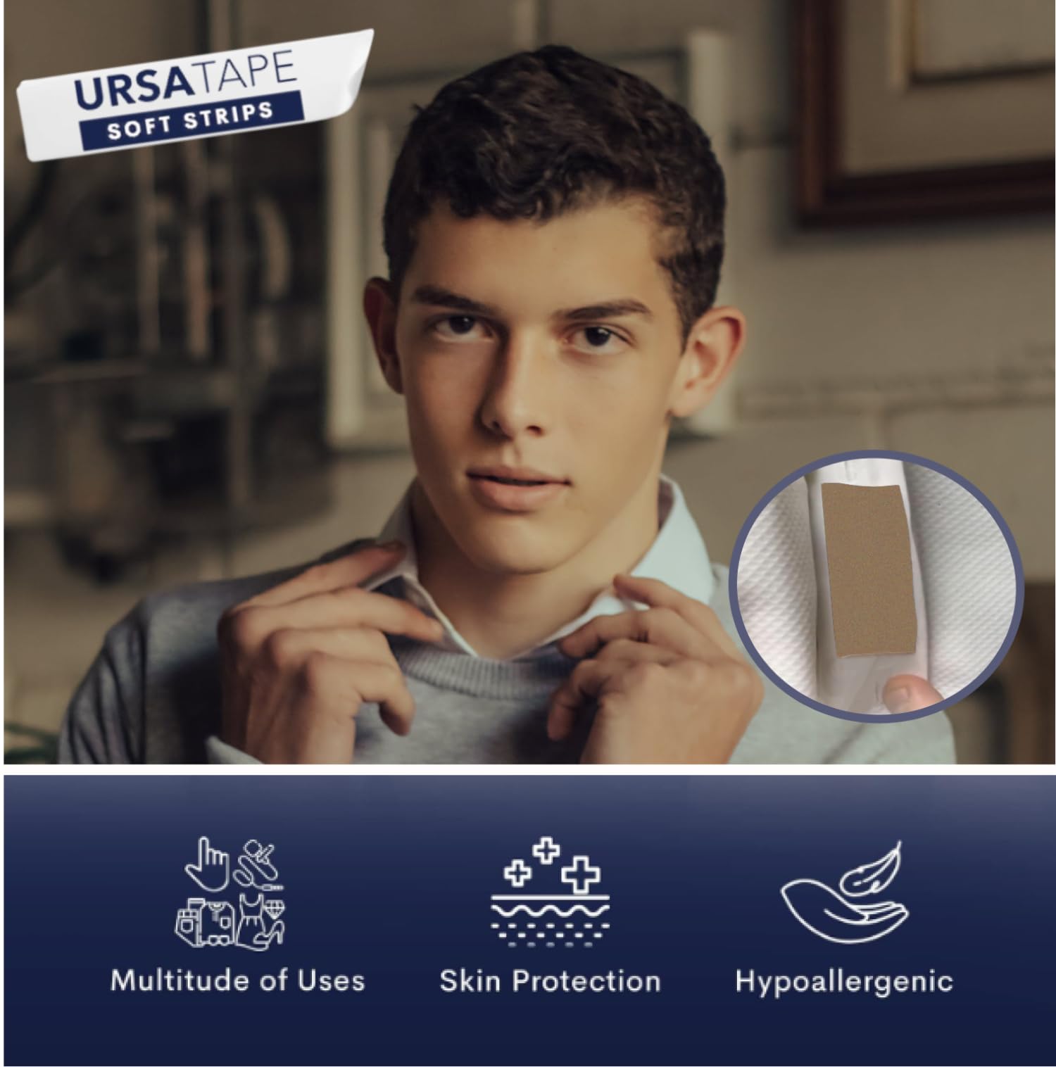 URSA Moleskin Fabric Tape removes cleanly with no residue on skin