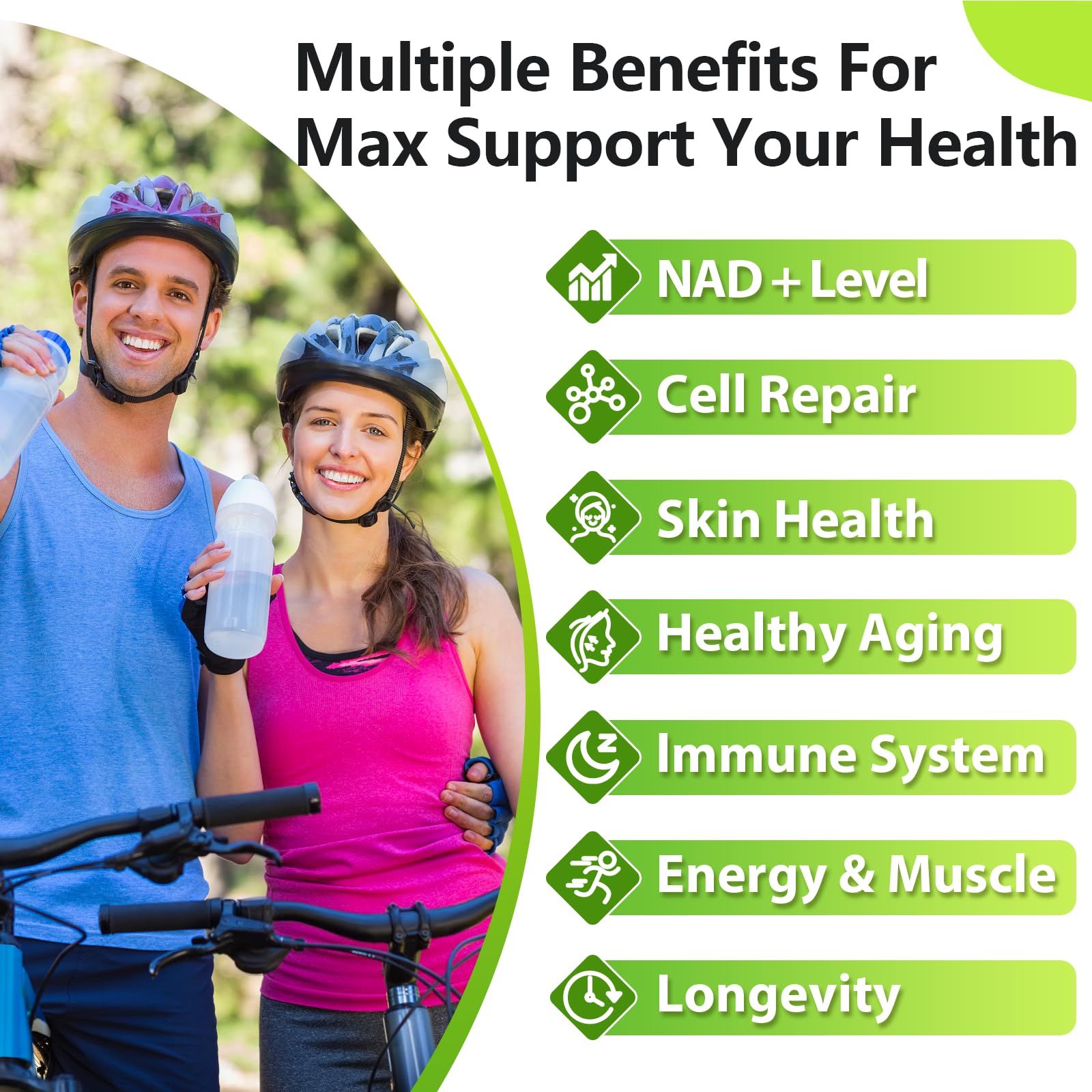 Sublingual application showing fast entry into the bloodstream for NAD support.