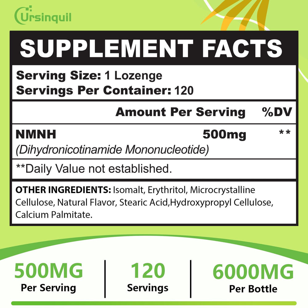 GMP-compliant Ursinquil NMNH seal indicating high manufacturing standards.