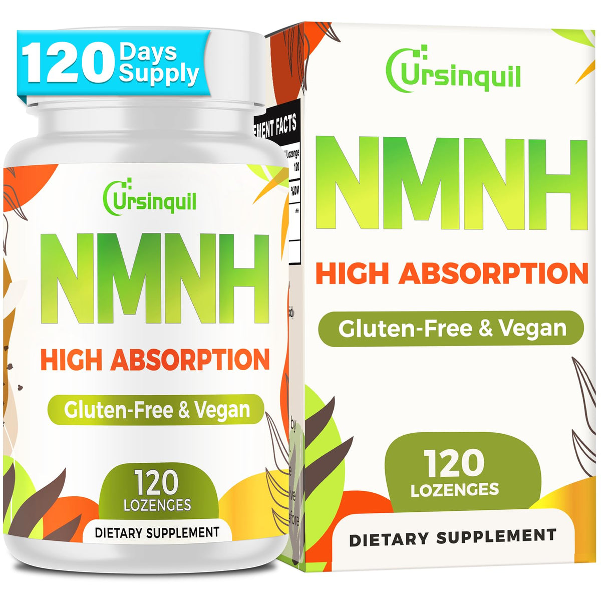 Ursinquil NMNH 500mg bottle front, a trusted NAD booster for daily energy and aging support.