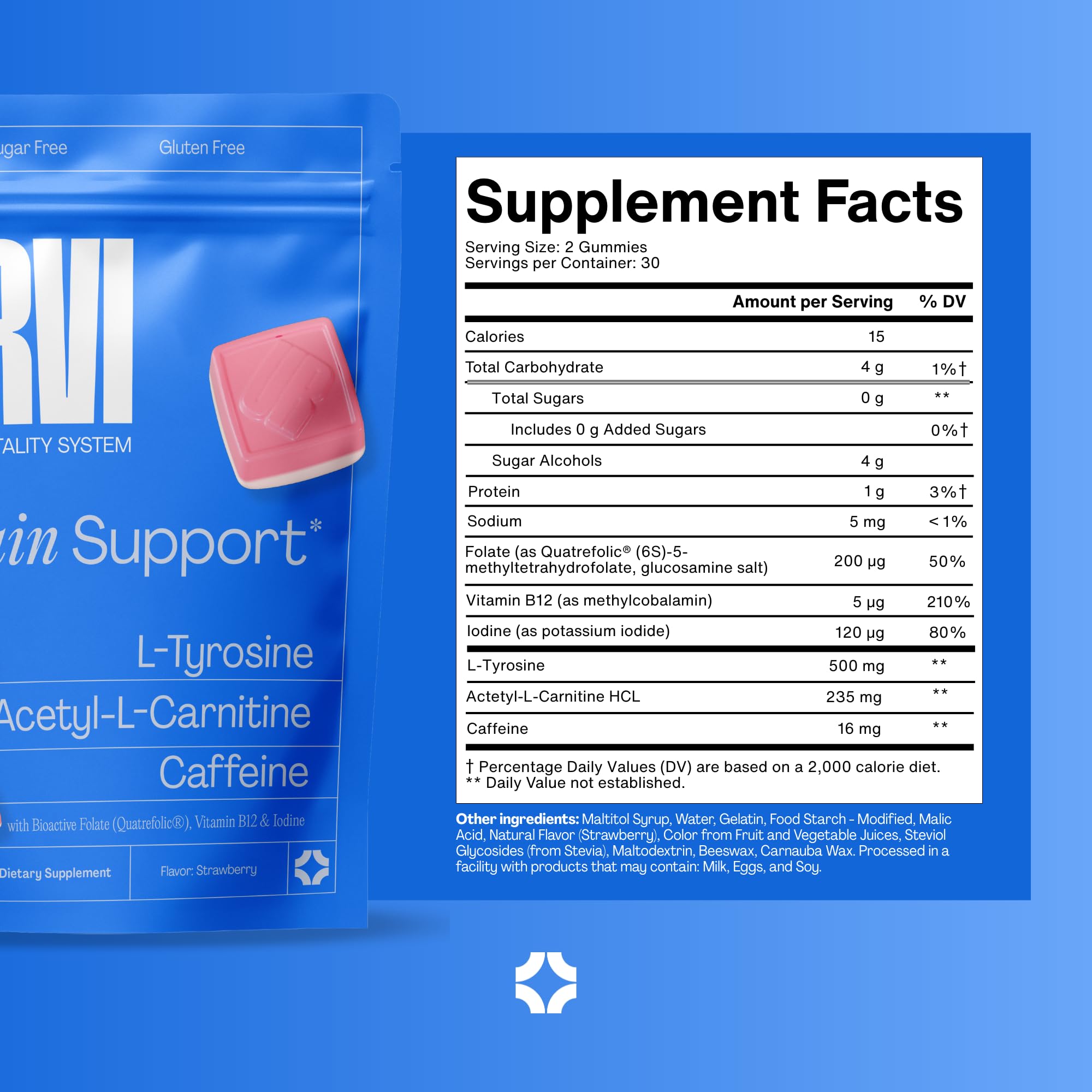 URVI Brain Gummies sugar-free formula for clean taste