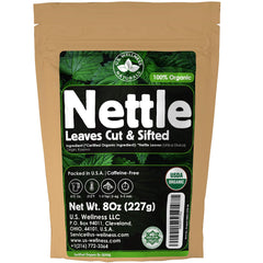 U.S. Wellness Naturals Nettle Tea milky-smooth loose leaves for a calming evening ritual