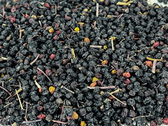 US Wellness Naturals organic dried elderberries suitable for baking and beverages.