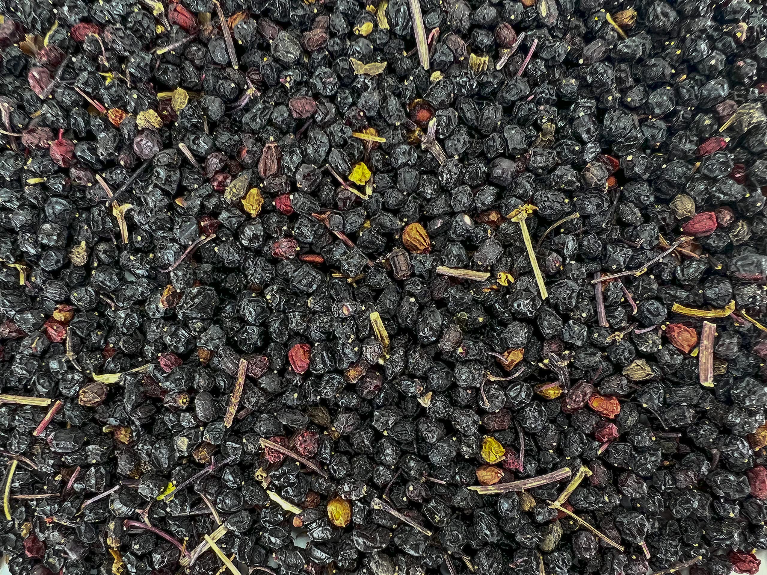 US Wellness Naturals wild harvest elderberries ideal for syrups and teas.