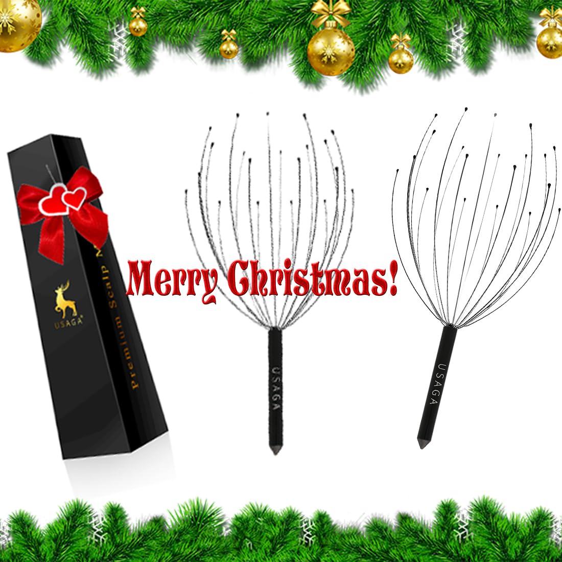 Durable metal construction of USAGA head massager