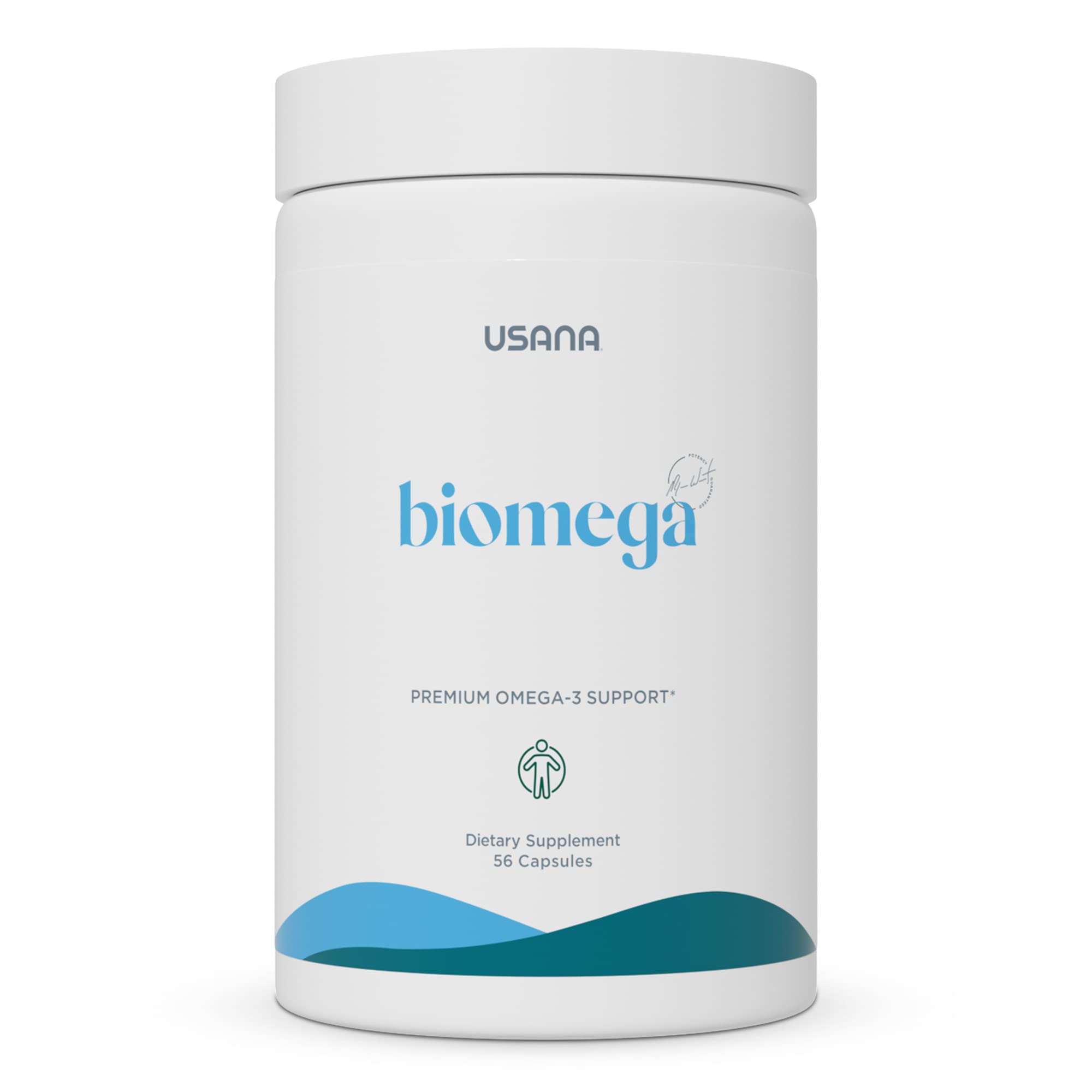 USANA BiOmega bottle front view for daily wellness routine