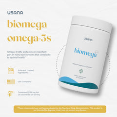 USANA BiOmega capsules close-up showing soft gels