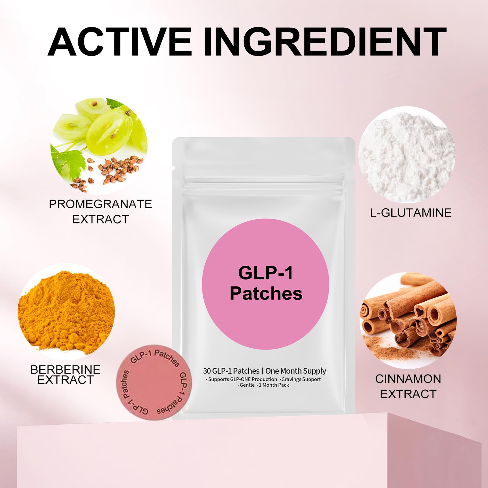 USHJNV GLP-1 patch applied to the back for comfortable coverage.