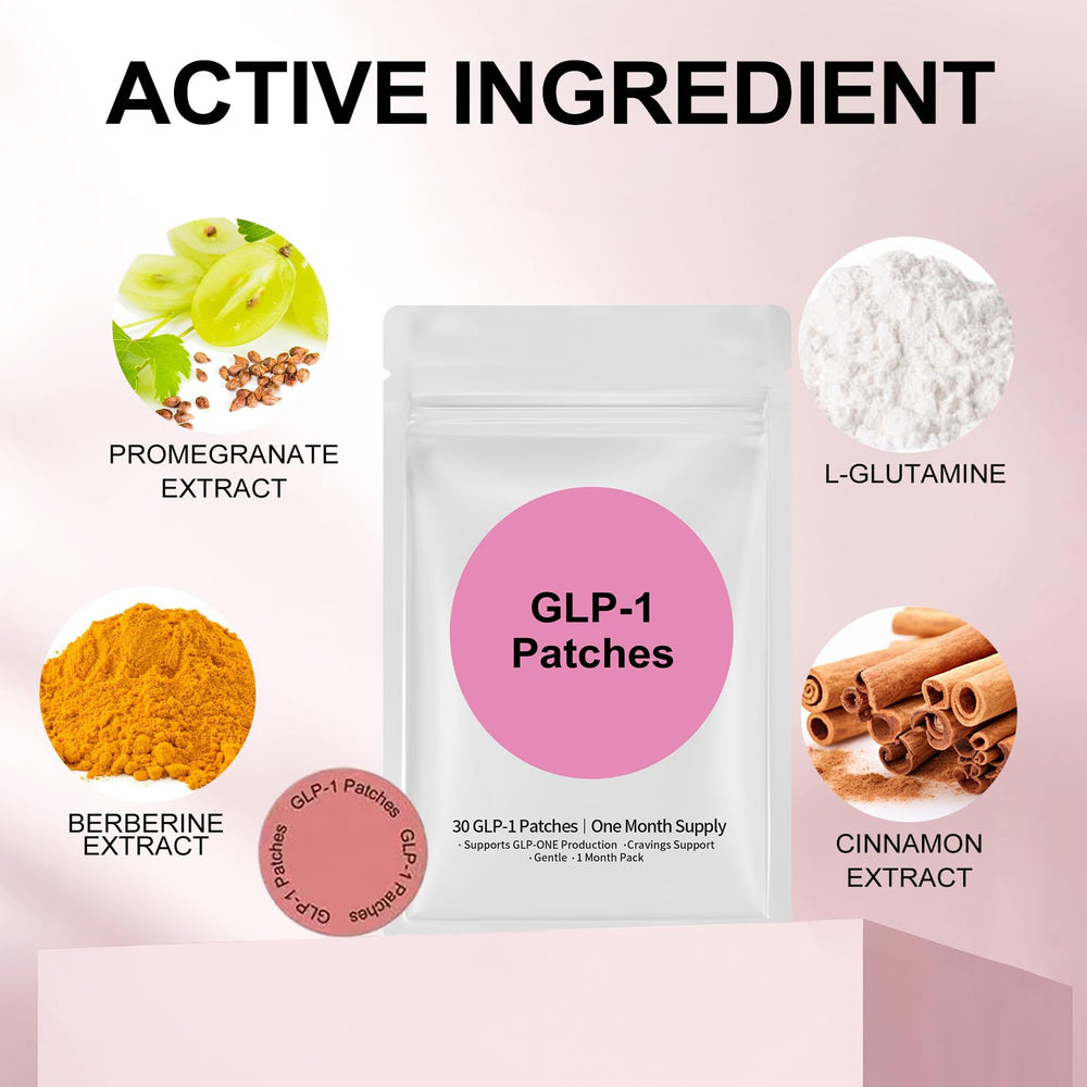 USHJNV GLP-1 patch applied to the back for comfortable coverage.