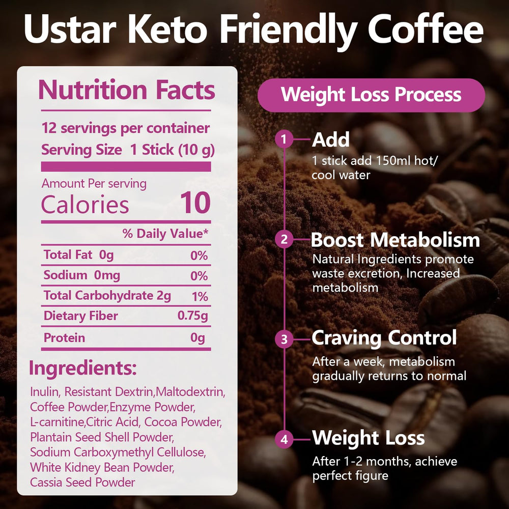 USTAR Skinny Coffee single-stick diet coffee ideal for on-the-go mornings.