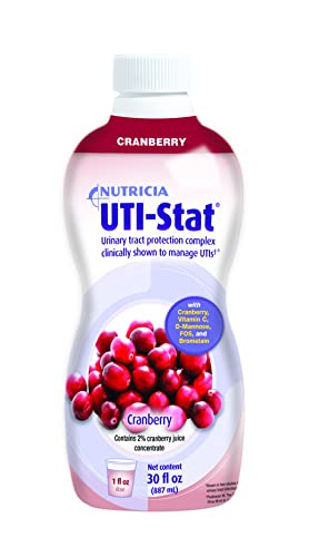 UTI-Stat Nutricia ready-to-drink bottle poured for convenient daily use.