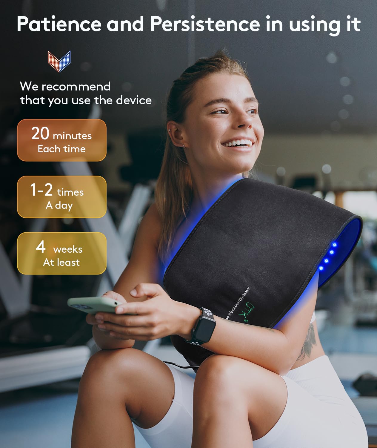 UTK light therapy pad soft edges and wrap-friendly design