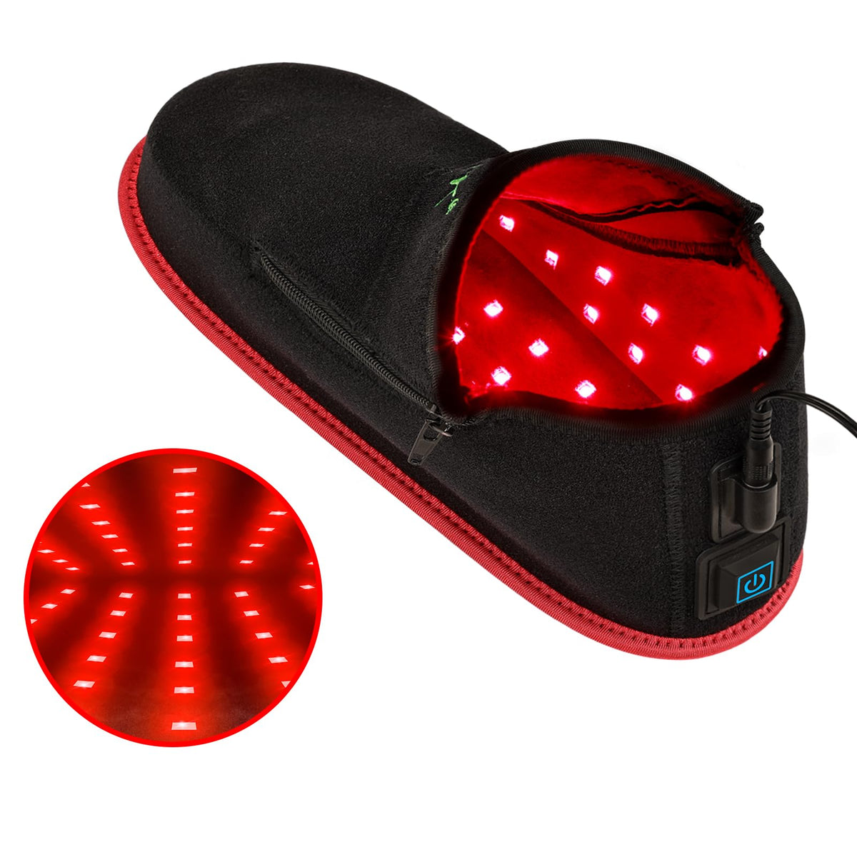 UTK red light therapy shoe with full-wrap foot coverage, ideal for comprehensive foot care