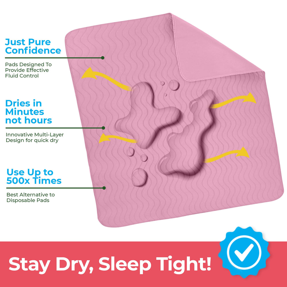 Utopia Bedding absorbent underpad close-up showing quick moisture absorption.