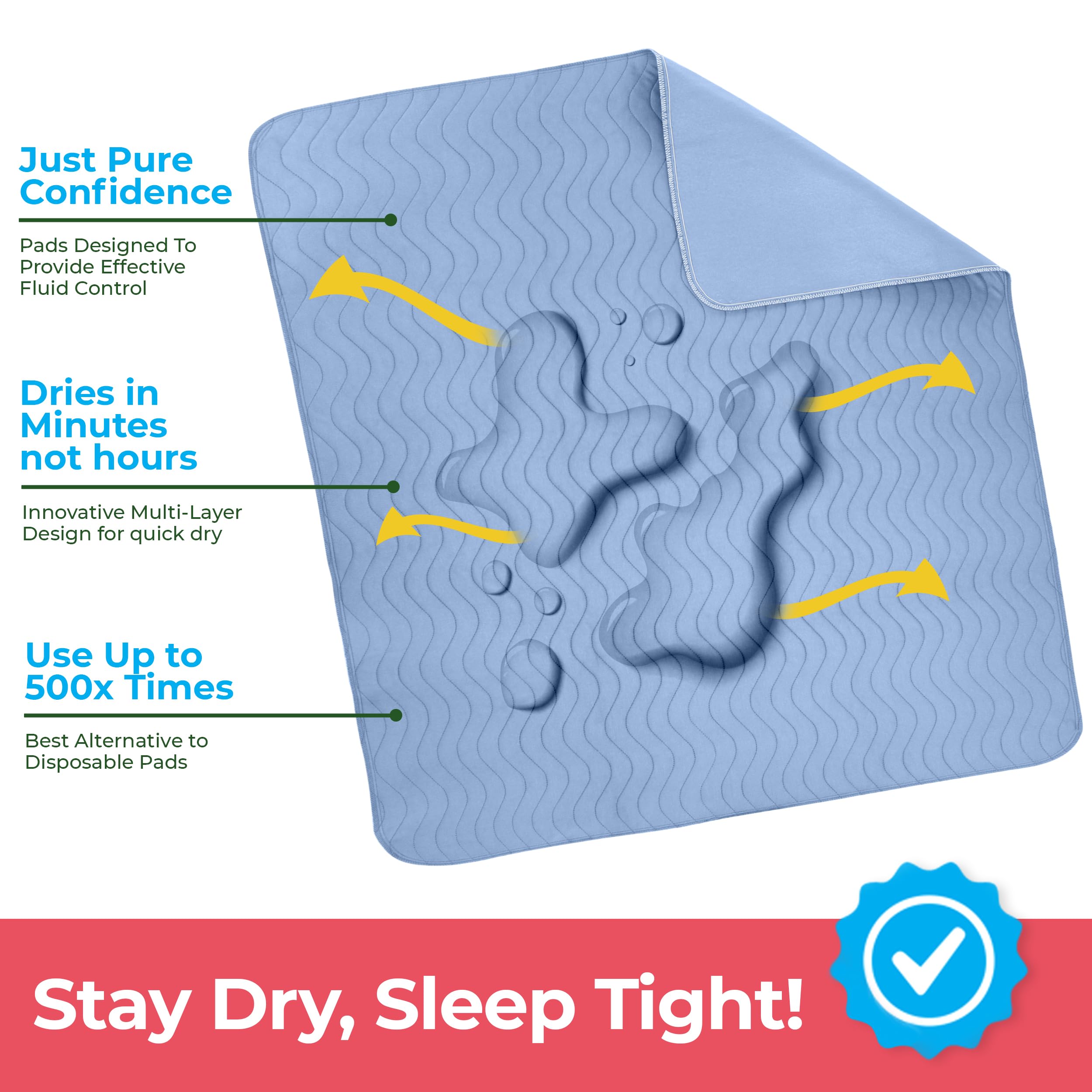 Utopia Bedding underpads suitable for kids, adults, and pets for versatile care.